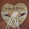 Ringkissen Holz Herz boho Trockenblumen 2