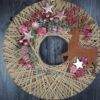 Hoop Advent Trockenblumen Wandkranz Türkranz Größe  40 cm