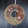 Hoop Advent Trockenblumen Wandkranz Türkranz Größe  40 cm