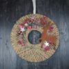 Hoop Advent Trockenblumen Wandkranz Türkranz Größe  40 cm