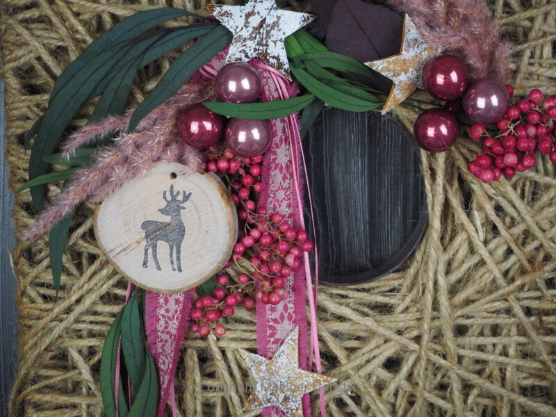 Hoop Advent Wand oder Türkdeko quadratisch rosa Hoop Advent Wand oder Türkdeko quadratisch rosa