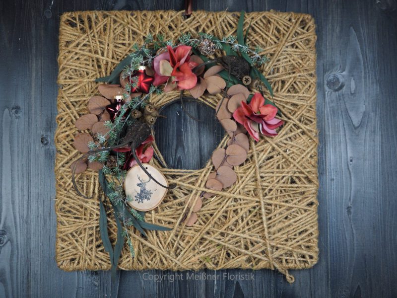 Hoop Advent Wand oder Türkdeko quadratisch rot 40cm Hoop Advent Wand oder Türkdeko quadratisch rot 40cm