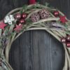 Türkranz Advent rosa beere weiße  Weihnacht
