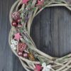 Türkranz Advent rosa beere weiße  Weihnacht