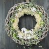 Türkranz Advent weiß grüne Weihnacht Schaukelpferd