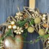 Türkranz warme gold braun Weihnacht 40 cm