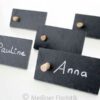 10 Tischkarten Schiefer zum Aufstellen