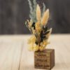 Fotohalter Kartenhalter Holz mit Gravur Trockenblumen