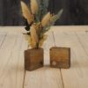 Fotohalter Kartenhalter Holz mit Gravur Trockenblumen