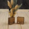 Fotohalter Kartenhalter Holz mit Gravur Trockenblumen