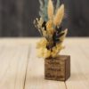 Fotohalter Kartenhalter Holz mit Gravur Trockenblumen