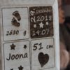 Geschenk zur Geburt, Holzkästchen mit Gravur, Baby Geschenk personalisiert