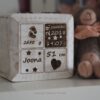 Geschenk zur Geburt, Holzkästchen mit Gravur, Baby Geschenk personalisiert