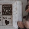 Geschenk zur Geburt, Holzkästchen mit Gravur, Baby Geschenk personalisiert