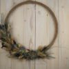 Großer Hoop  Loop Trockenkranz Wandkranz Türkranz Trockenblumen 40 cm
