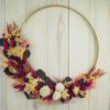 Großer Hoop Loop Türkranz Wandkranz  bunter Knaller Trockenblumen 40 cm