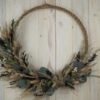 Großer Hoop Trockenkranz Wandkranz Türkranz Trockenblumen 40 cm