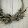 Großer Hoop Trockenkranz Wandkranz Türkranz Trockenblumen 40 cm