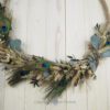 Großer Hoop Trockenkranz Wandkranz Türkranz Trockenblumen 50 cm