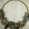 Großer Hoop Trockenkranz Wandkranz Türkranz Trockenblumen 50 cm
