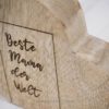 Holzdeko Vase, Geschenk für die beste Mama