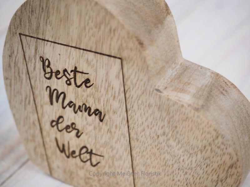 Holzdeko Vase, Geschenk für die beste Mama