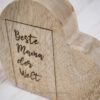 Holzdeko Vase, Geschenk für die beste Mama