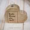 Holzdeko Vase, Geschenk für die beste Mama