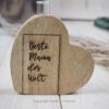 Holzdeko Vase, Geschenk für die beste Mama