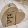 Holzdeko Vase, Geschenk für die beste Mama