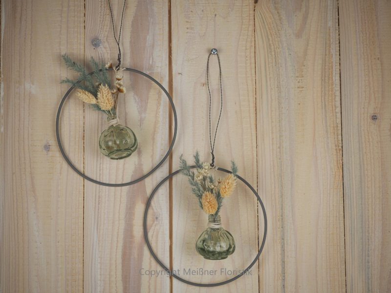 Hoop / Loop Mini mit Trockenblumen und Mini Vase 2er Set