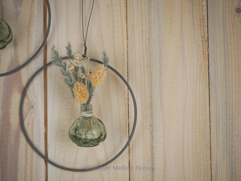 Hoop / Loop Mini mit Trockenblumen und Mini Vase 2er Set