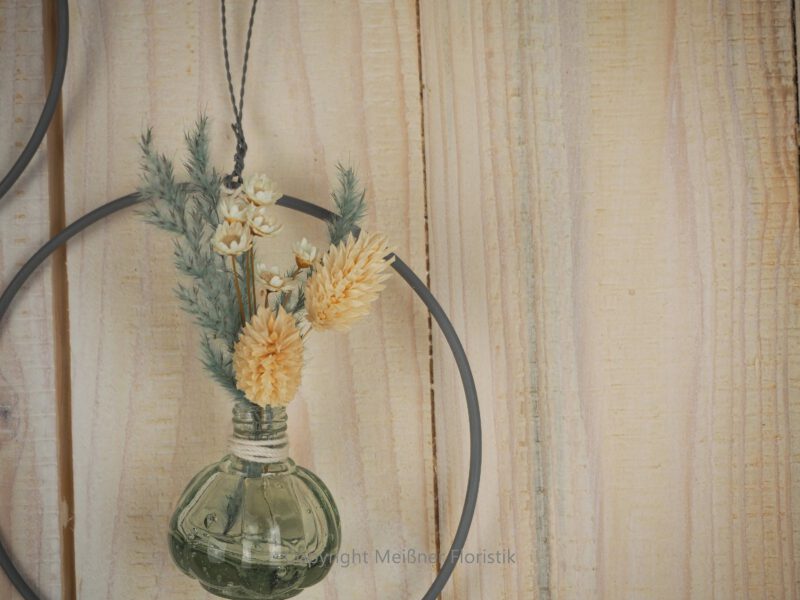 Hoop / Loop Mini mit Trockenblumen und Mini Vase 2er Set