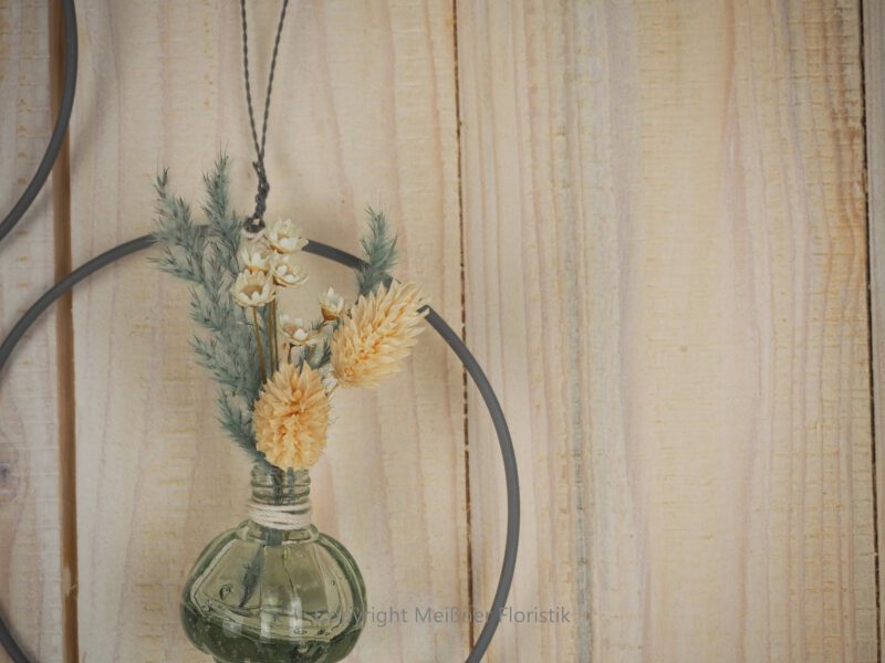 Hoop / Loop Mini mit Trockenblumen und Mini Vase 2er Set