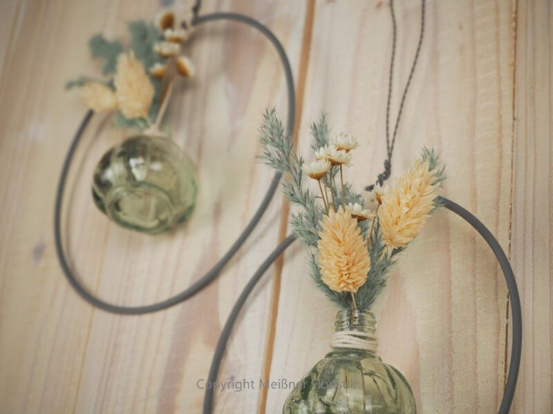 Hoop / Loop Mini mit Trockenblumen und Mini Vase 2er Set