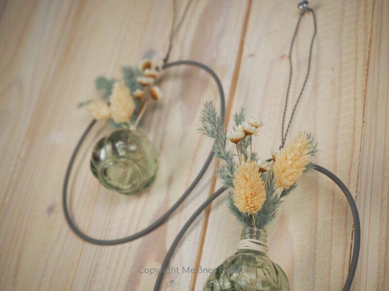 Hoop / Loop Mini mit Trockenblumen und Mini Vase 2er Set