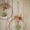 Hoop / Loop Mini mit Trockenblumen und Mini Vase 2er Set orange
