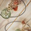 Hoop / Loop Mini mit Trockenblumen und Mini Vase 2er Set orange