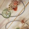 Hoop / Loop Mini mit Trockenblumen und Mini Vase 2er Set orange