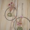 Hoop / Loop Mini mit Trockenblumen und Mini Vase 2er Set rosa