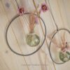Hoop / Loop Mini mit Trockenblumen und Mini Vase 2er Set rosa