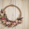 Hoop Loop Türkranz Flowerhoop Trockenblumen 25 cm Rosa