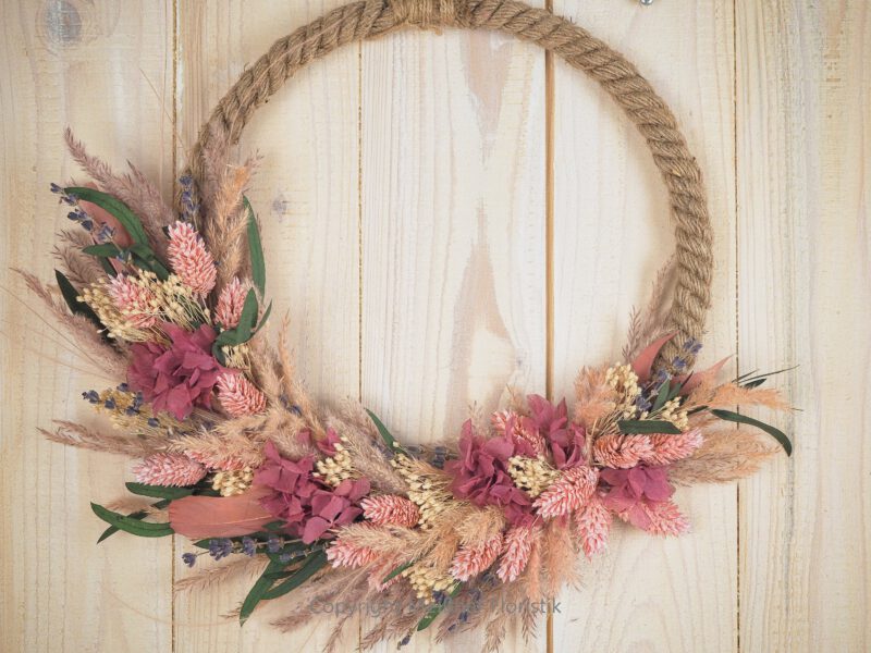 Hoop Loop Türkranz Flowerhoop Trockenblumen 25 cm Rosa Lavendel Hoop Loop Türkranz Flowerhoop Trockenblumen 25 cm Rosa Lavendel