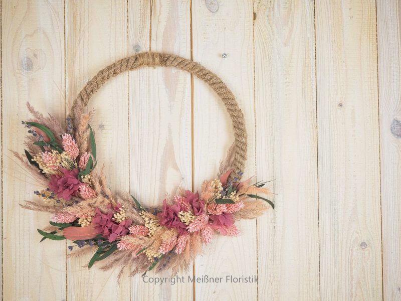 Hoop Loop Türkranz Flowerhoop Trockenblumen 25 cm Rosa Lavendel Hoop Loop Türkranz Flowerhoop Trockenblumen 25 cm Rosa Lavendel