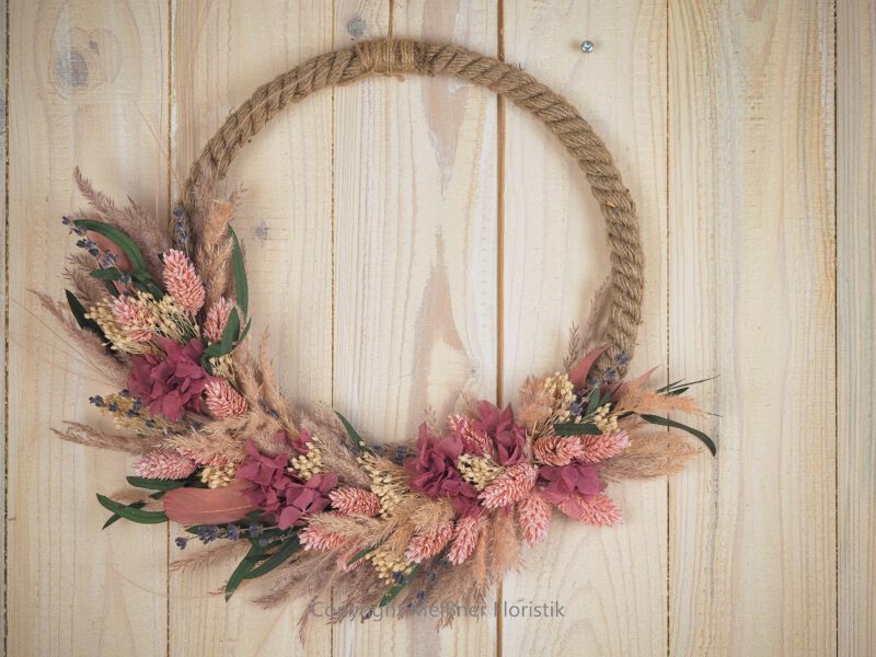 Hoop Loop Türkranz Flowerhoop Trockenblumen 25 cm Rosa Lavendel Hoop Loop Türkranz Flowerhoop Trockenblumen 25 cm Rosa Lavendel