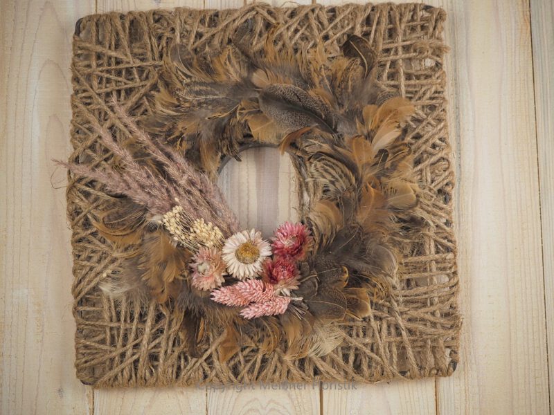 Hoop Loop Türkranz Flowerhoop Trockenblumen 30 cm Rosa