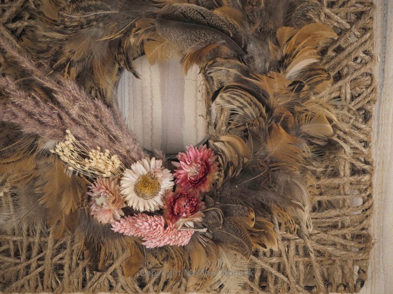 Hoop Loop Türkranz Flowerhoop Trockenblumen 30 cm Rosa