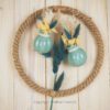 Hoop Loop Türkranz Trockenblumen 25 cm creme weiß mint