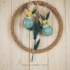 Hoop Loop Türkranz Trockenblumen 25 cm creme weiß mint