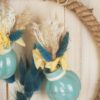 Hoop Loop Türkranz Trockenblumen 25 cm creme weiß mint
